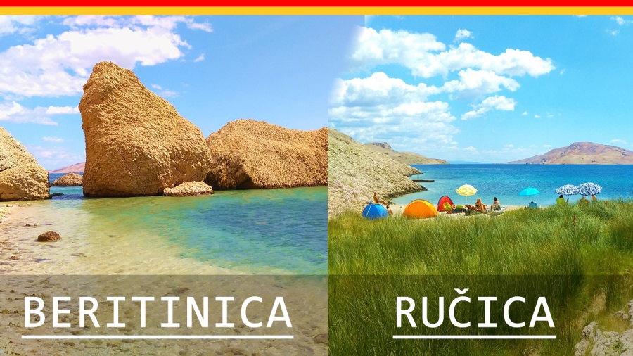 Plaže Ručica i Beritnica Metajna Pag, najljepše plaže na Pagu i Hrvatskoj